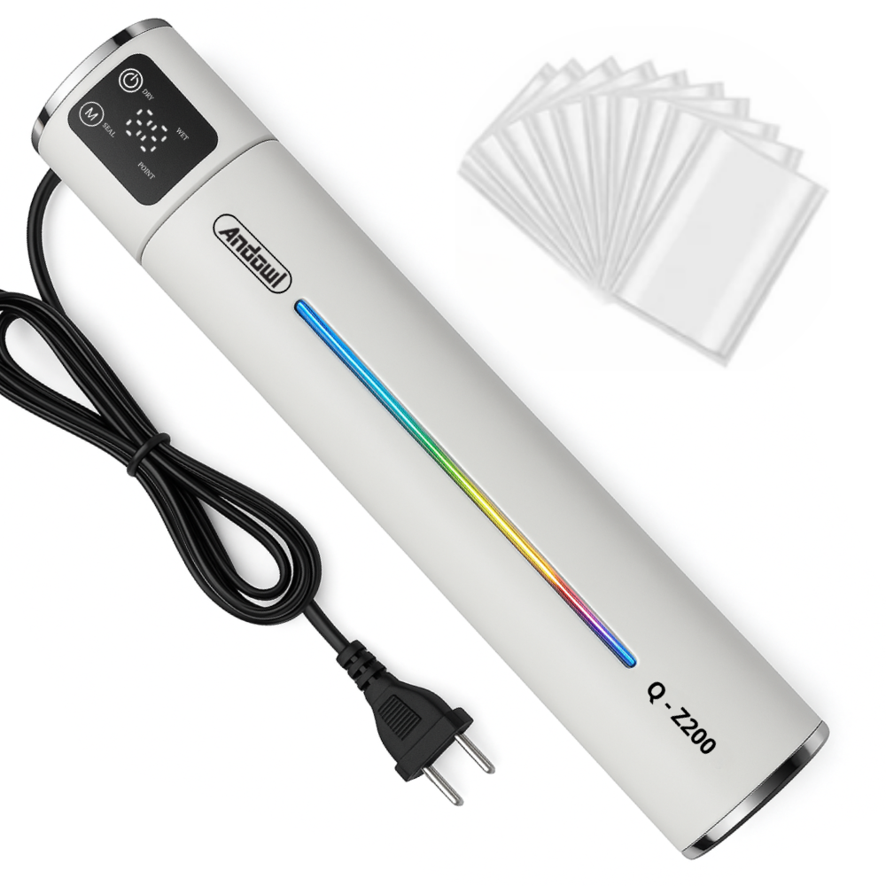 Вакууматор Andowl Q-Z200X1 для продуктов с вакуумными пакетами 10 шт. Белый (d9a62223)