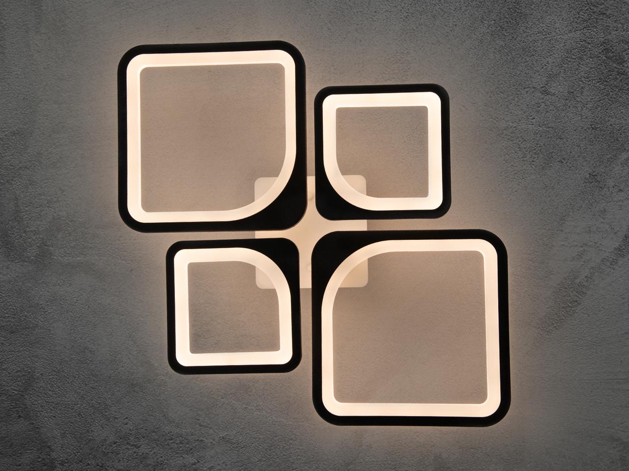 Люстра светодиодная на кухню с диммером 8060-2+2BKDIM-LS 72W на 10 м2 Черный (2399805659) - фото 4 Люстра светодиодная на кухню с диммером 8060-2+2BKDIM-LS 72W на 10 м2 Черный (2399805659) - фото 4