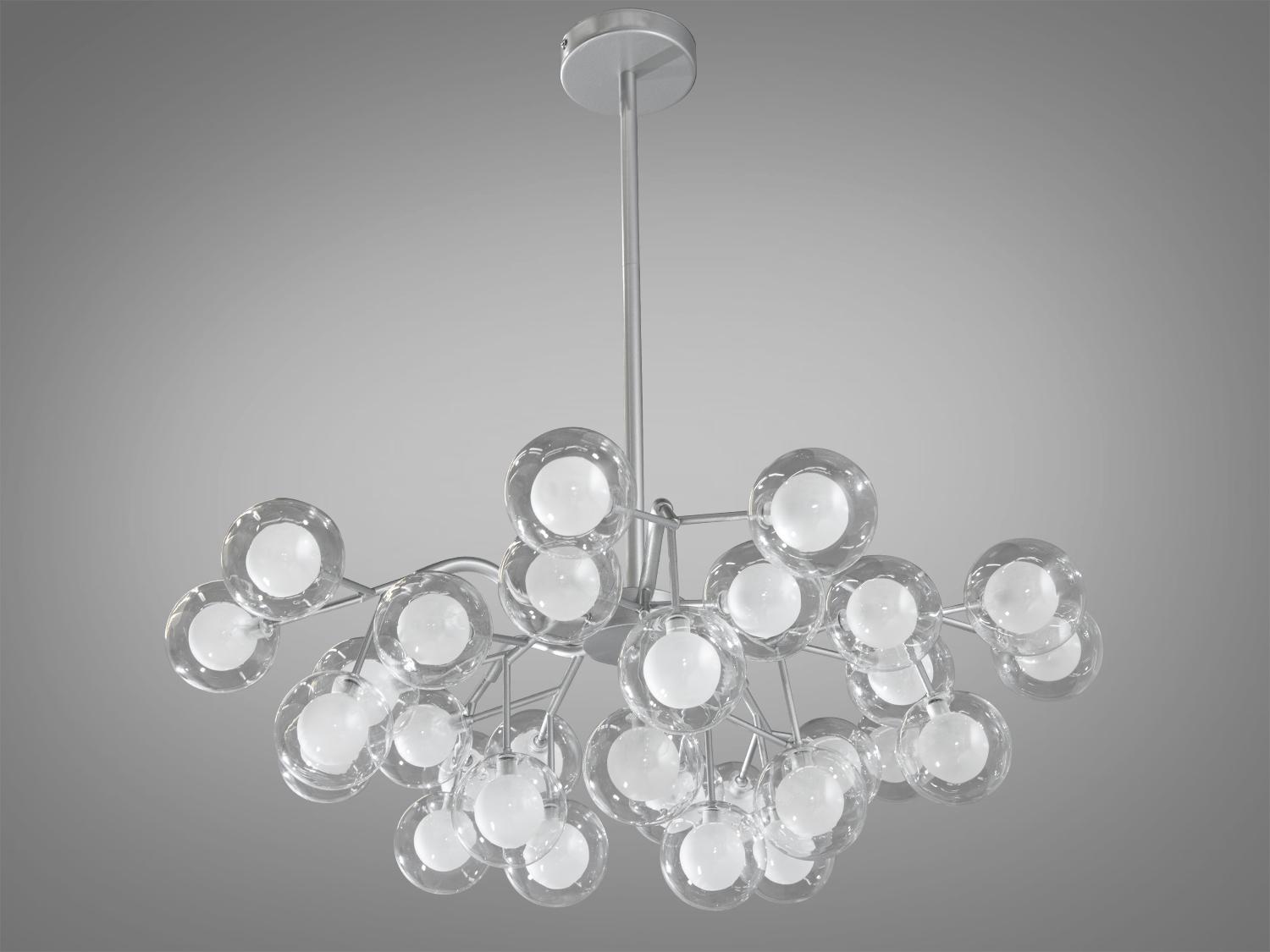 Люстра Светлячок 886-30B SL 30 ламп сатин Хром - фото 3 Люстра Светлячок 886-30B SL 30 ламп сатин Хром - фото 3