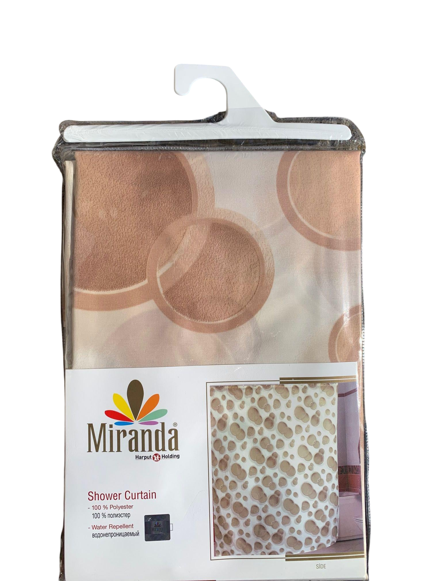 Шторка для душу тканинна Miranda без кілець Бежевий (34317101) Шторка для душу тканинна Miranda без кілець Бежевий (34317101)