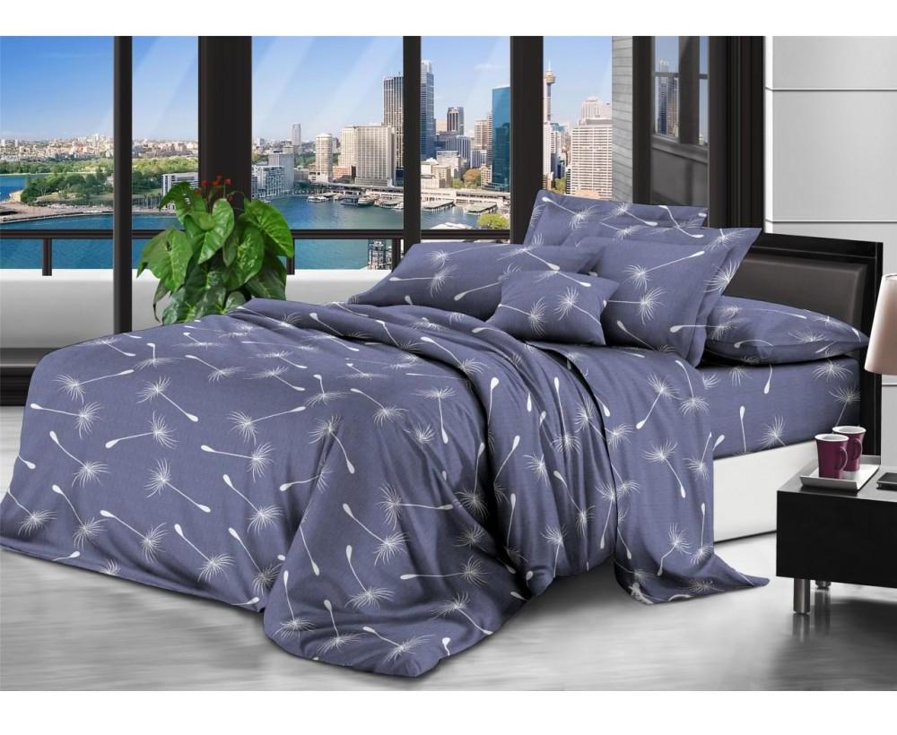 Комплект постельного белья Vital-Textile Бязь 3D Premium полуторный 150х220 см Белый/Серый (BP1.5-118)