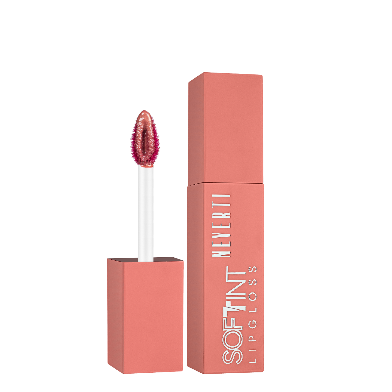 Блиск тінт для губ Neverti Soft Tint Lipgloss NP802 001 Рожево-коричневий - фото 2 Блиск тінт для губ Neverti Soft Tint Lipgloss NP802 001 Рожево-коричневий - фото 2