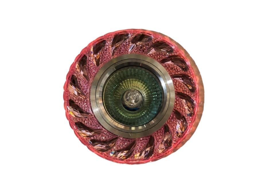 Точечный светильник со встроенной подсветкой Розовый (7029PK+WW LED)