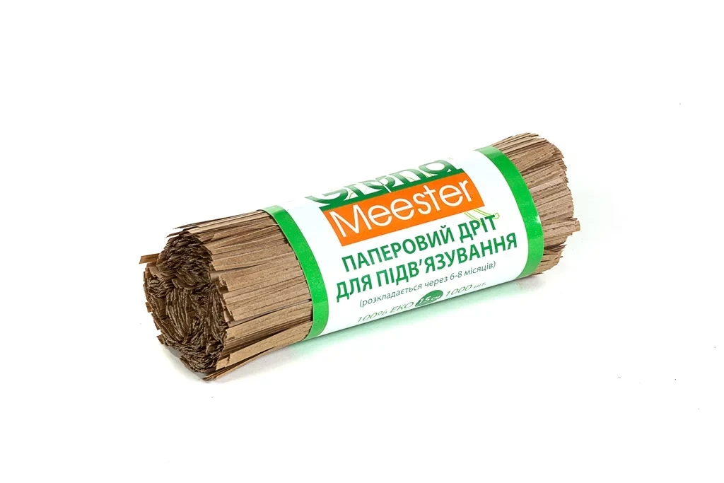 Дріт для підв'язування рослин GrondMeester з паперовим покриттям 15 см 1000 шт.