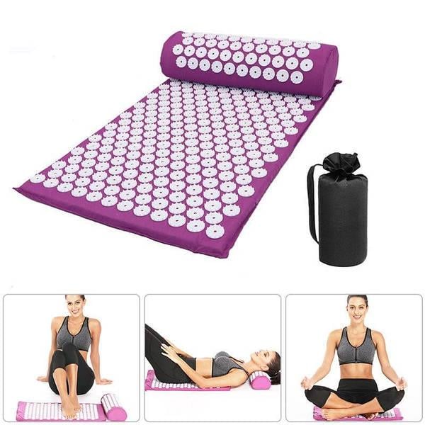 Килимок масажний з подушкою Acupressure Mat отропедичний акупунктурний 65x41 см (21139383) - фото 4