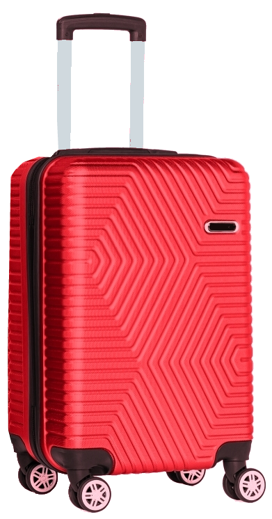 Чемодан на колесах Gd Polo малый пластиковый 45 л Красный