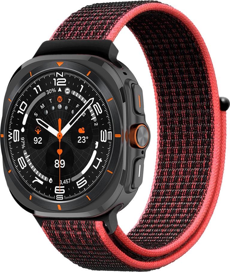 Ремешок нейлоновый Sport Loop для Samsung Galaxy Watch Ultra 2025 Black/Pink (37791-51) Ремешок нейлоновый Sport Loop для Samsung Galaxy Watch Ultra 2025 Black/Pink (37791-51)