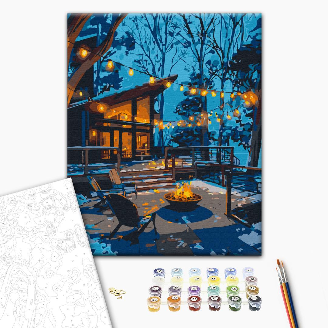 Картина по номерам Brushme Вечер из хлопчатобумажного полотна 40x50 см (6-83-BS54486)