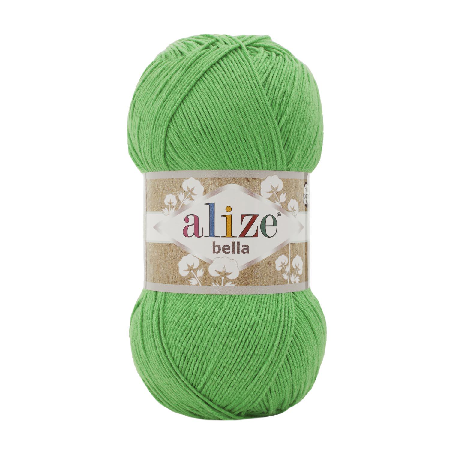 Пряжа Alize Bella 100 455 Зелений (7568)