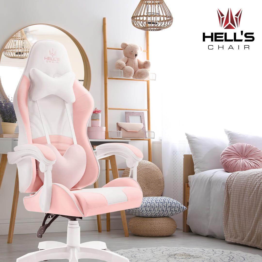 Крісло комп'ютерне Hell's Rainbow Pink/White (2616427376) - фото 2 Крісло комп'ютерне Hell's Rainbow Pink/White (2616427376) - фото 2