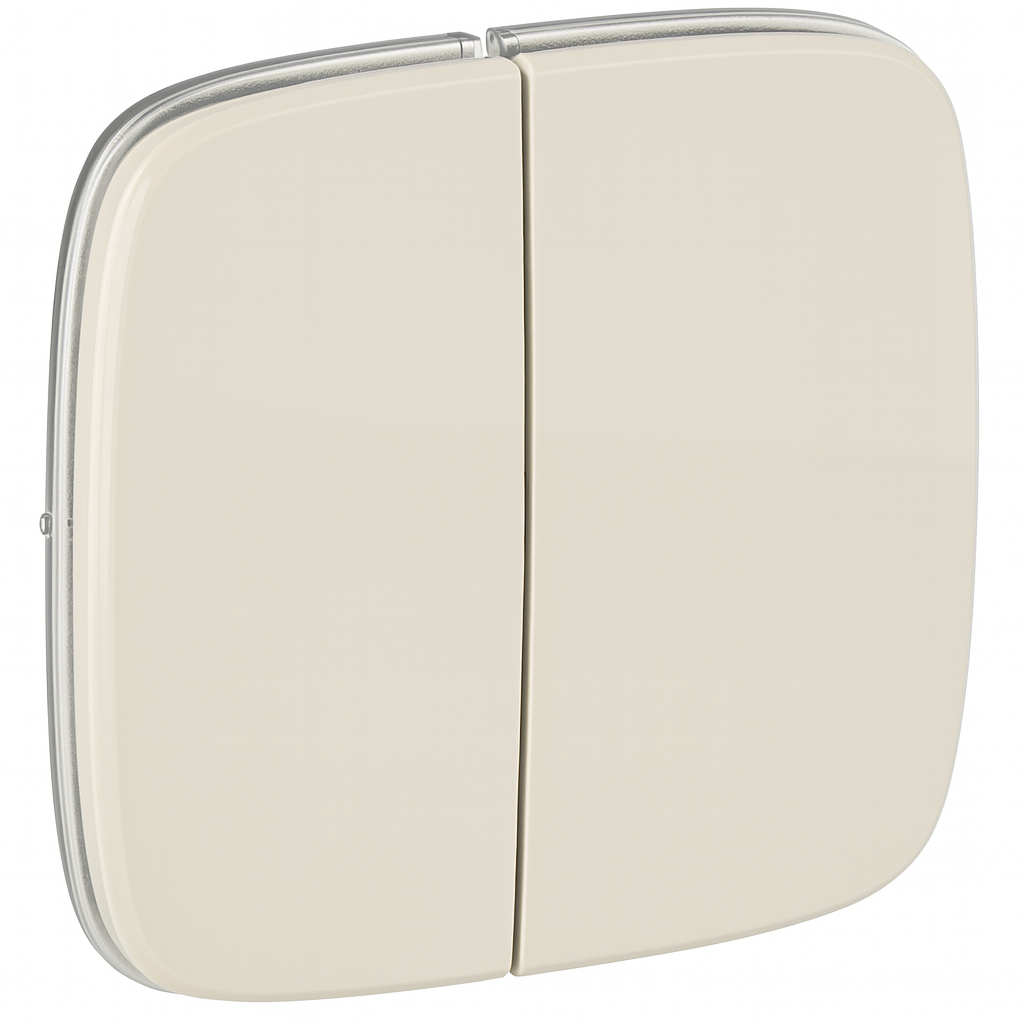 Лицевая панель двойного выключателя Слоновая кость (622335)