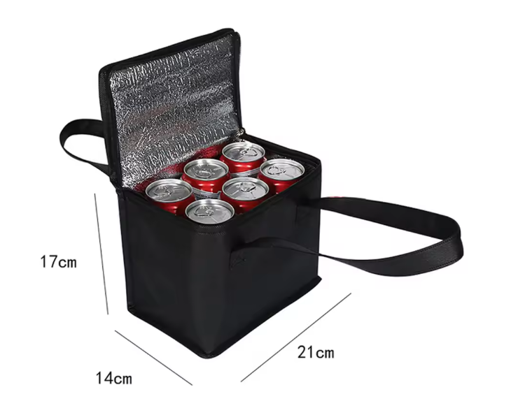 Термосумка сумка-холодильник для напоїв та продуктів 21x14x17 см Black (59be81b5) - фото 2