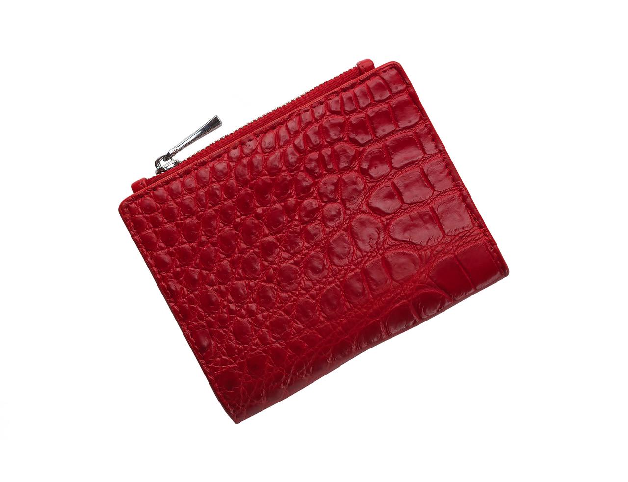 Гаманець Ekzotic Leather зі шкіри крокодила Червоний (cw 96)