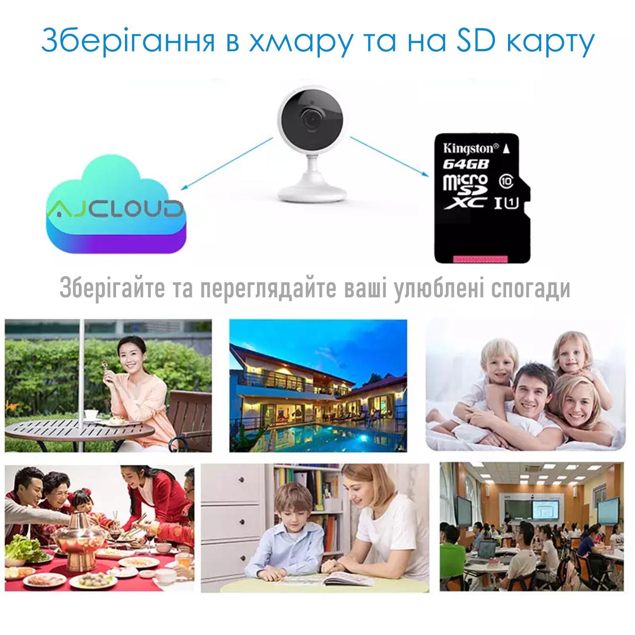 Камера видеонаблюдения SmartEye 702JBU IP Wi-Fi HD ночное видение/датчик движения/доступ с 4 устройств (56617062) - фото 6