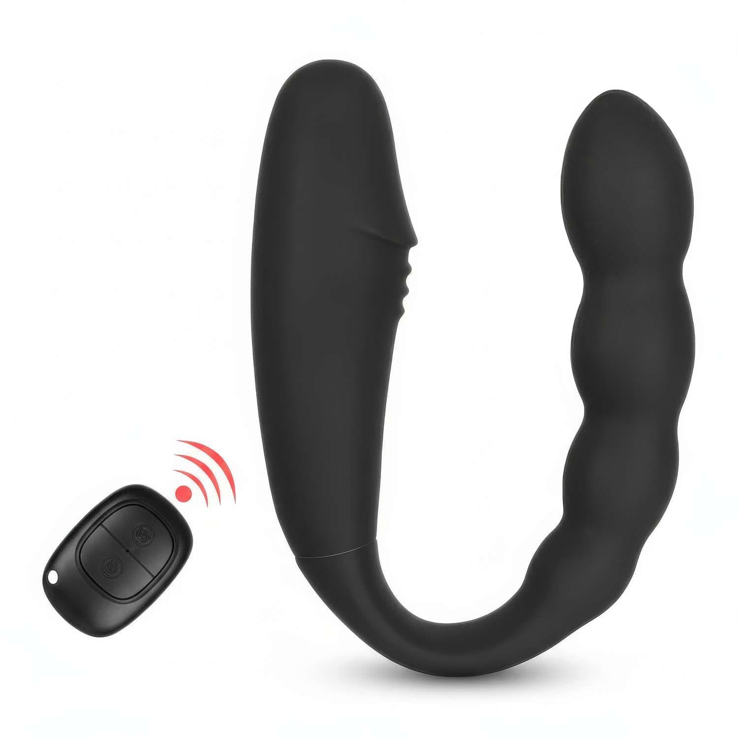Вибратор двойной анально-вагинальный Magic Helios Remote с ДК Черный (X0000810-1)