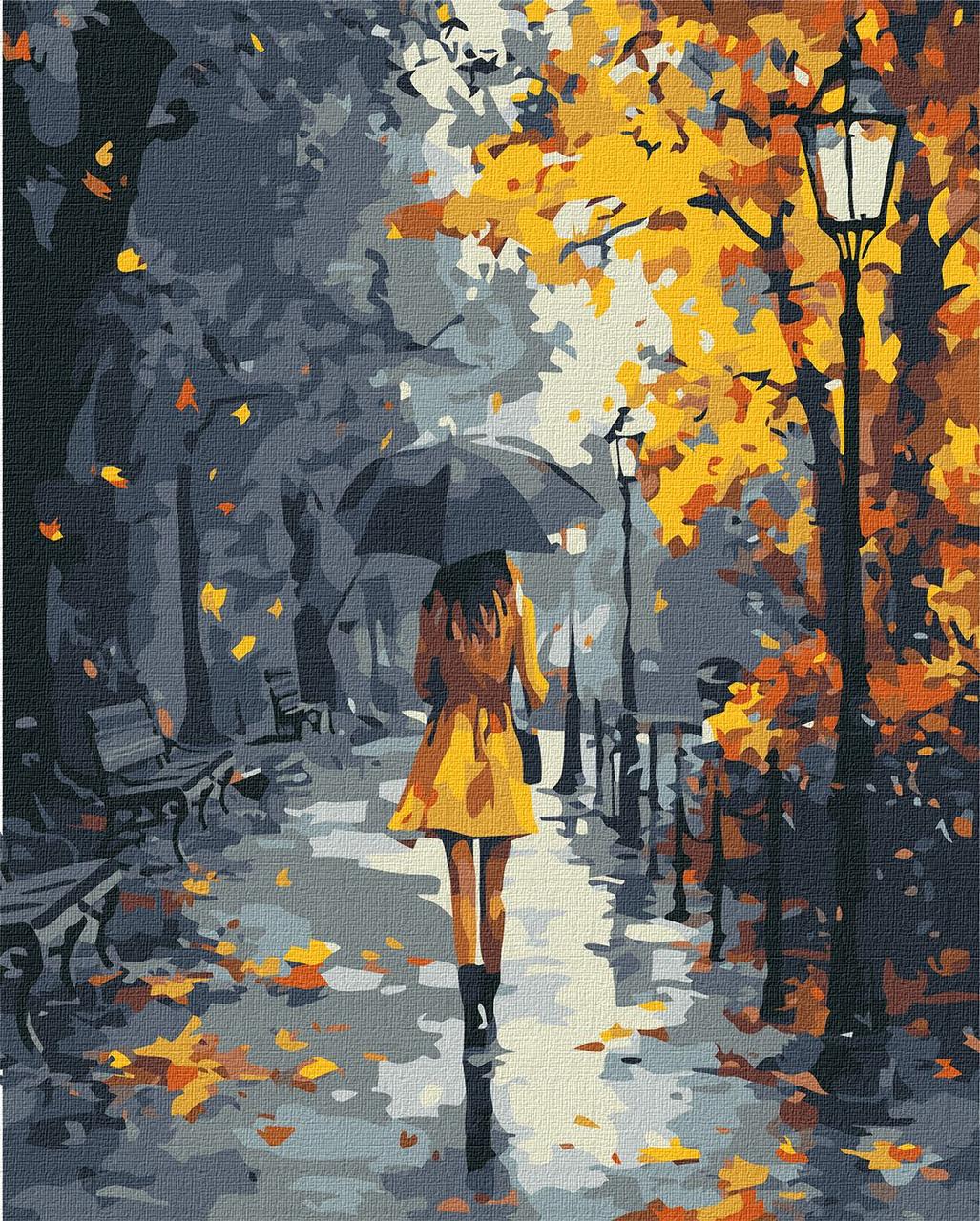 Картина по номерам Ideyka Под осенним ливнем 40х50 см (2857040469)