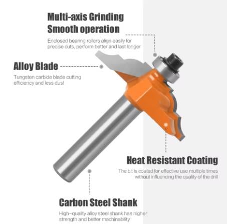 Фреза по дереву кромочная фигурная с подшипником хвостовик 8 мм - фото 4 Фреза по дереву кромочная фигурная с подшипником хвостовик 8 мм - фото 4