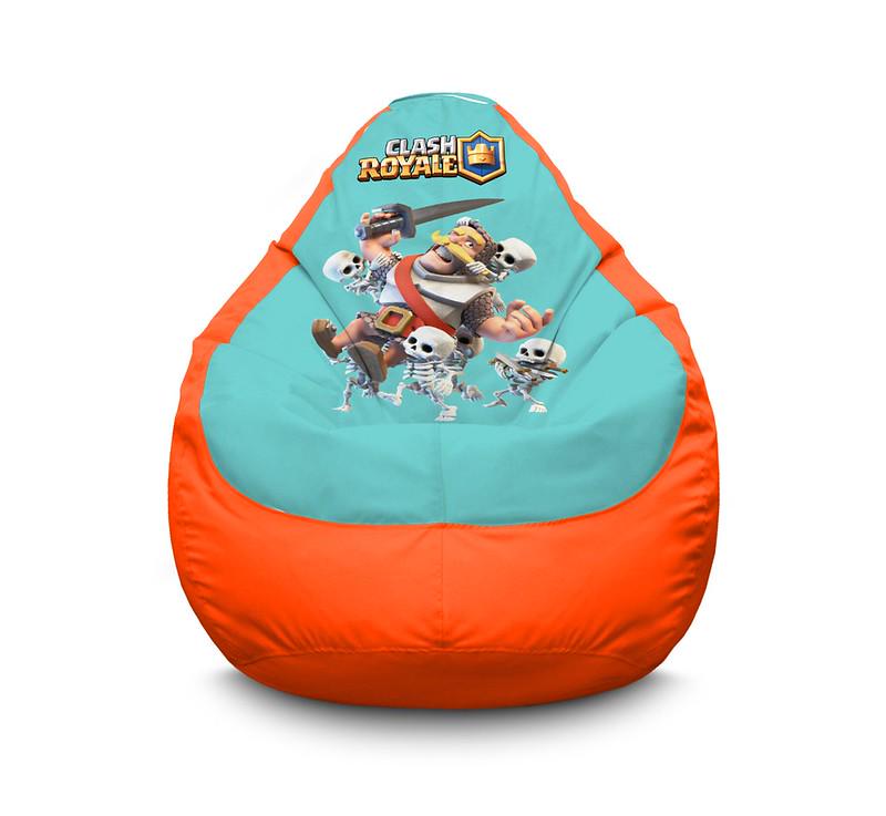 Кресло мешок iPuff Clash Royale Knight Оксфорд XXL 90х125 см Оранжевый