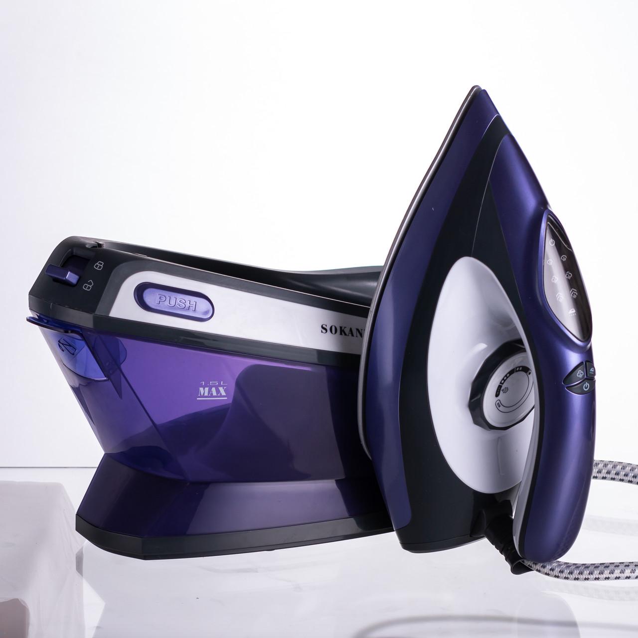 Утюг паровой Sokany SK-YD-2121 с парогенератором и резервуаром 1,5 л 2800 Вт (7421)