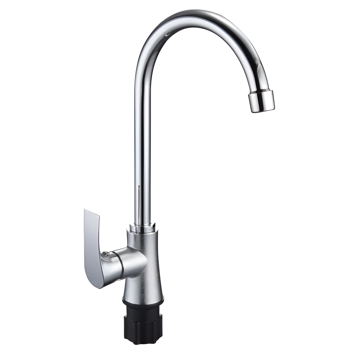 Змішувач для кухні Wezer FAB4 одноважільний довгий вилив алюміній Хром (SQ-1036601)