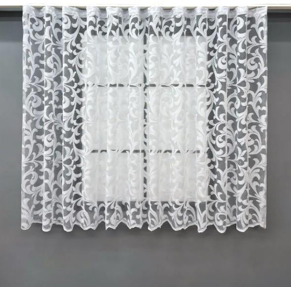 Тюль жаккард 1,5 м Белый (1597т) Тюль жаккард 1,5 м Белый (1597т)