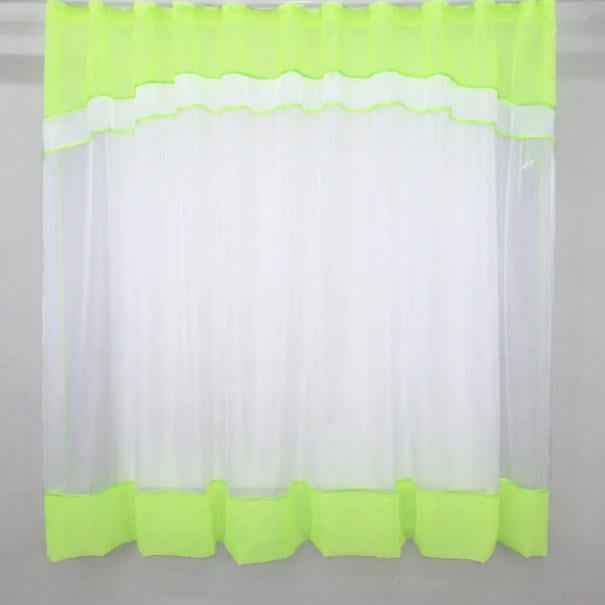 Шторки на кухню/балкон шифон 270х170 см Неоновий/Салатовий (110к) - фото 1 Шторки на кухню/балкон шифон 270х170 см Неоновий/Салатовий (110к) - фото 1