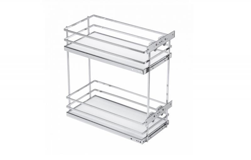 Карго GTV MOVIX 400 мм 2-рівневий плоский прут з доводкою Хром/Білий Карго GTV MOVIX 400 мм 2-рівневий плоский прут з доводкою Хром/Білий