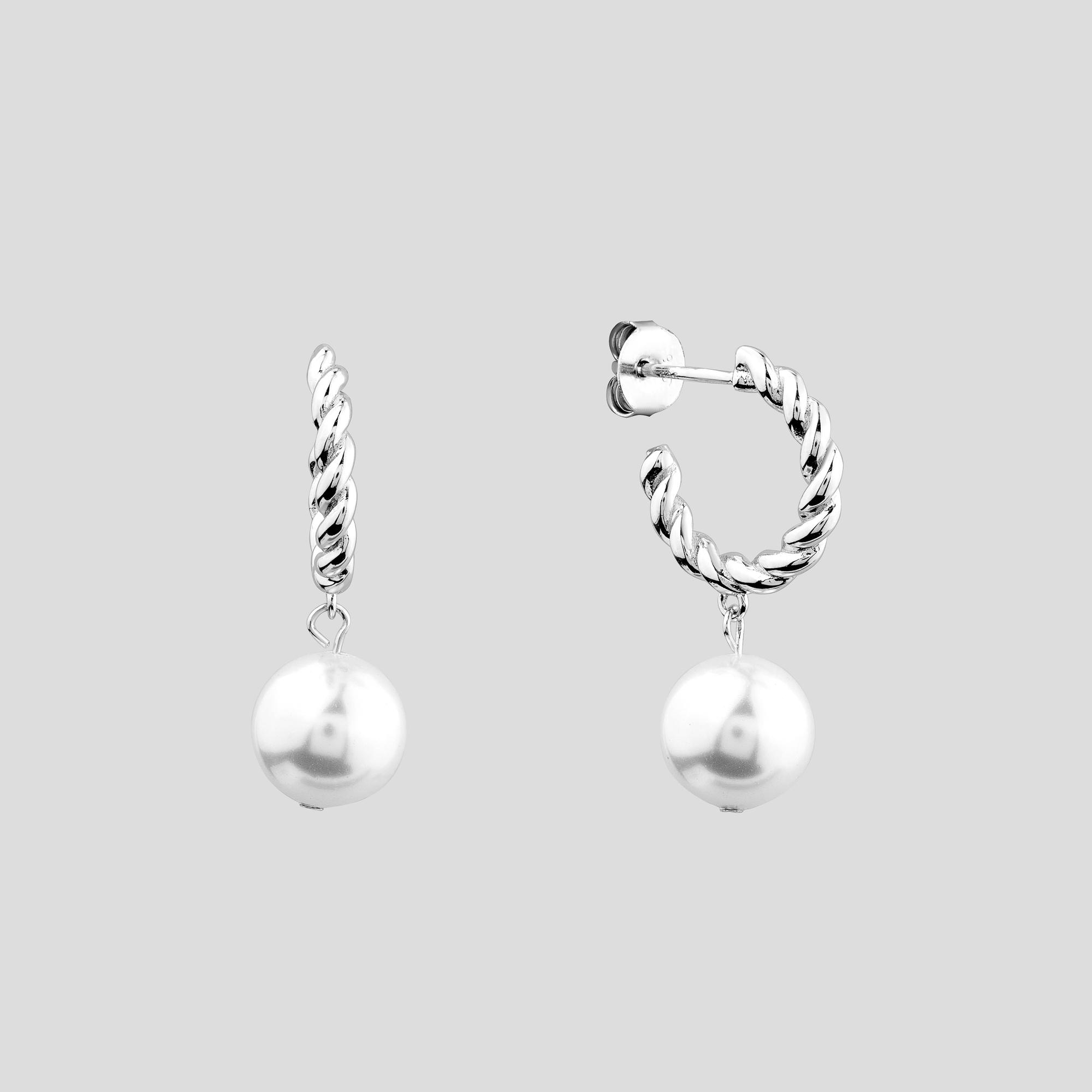 Срібні сережки Minimal Танець Моря (16489)