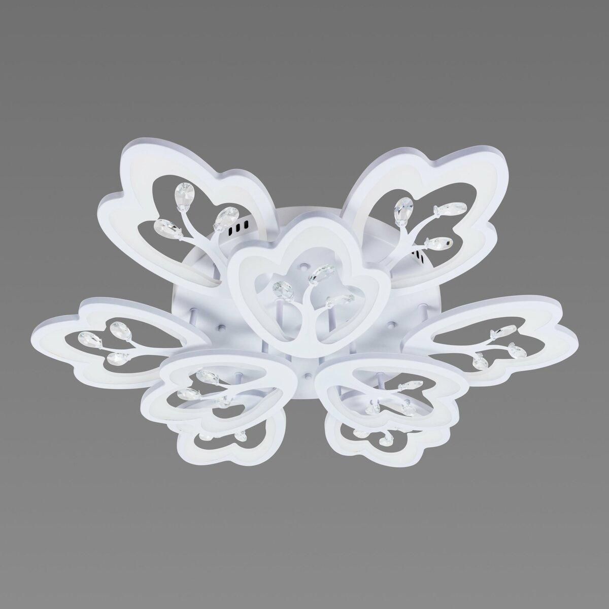 Люстра светодиодная Sirius в форме цветка 122W 3000-6500К Белый (6170-9 WT 122W)