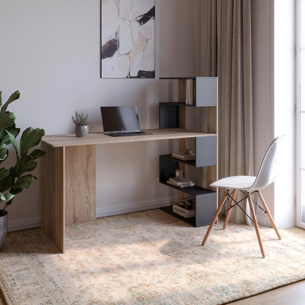 Комп'ютерний стіл Джеко 1416P лівий 141,6х60х122,4 см Дуб сонома (23451252) - фото 2 Комп'ютерний стіл Джеко 1416P лівий 141,6х60х122,4 см Дуб сонома (23451252) - фото 2