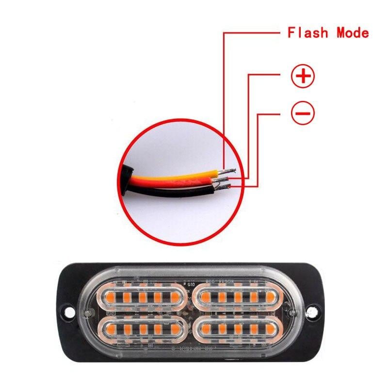 Стробоскоп 20 LED 12-24V 12 режимів Жовтий (4275) - фото 10 Стробоскоп 20 LED 12-24V 12 режимів Жовтий (4275) - фото 10