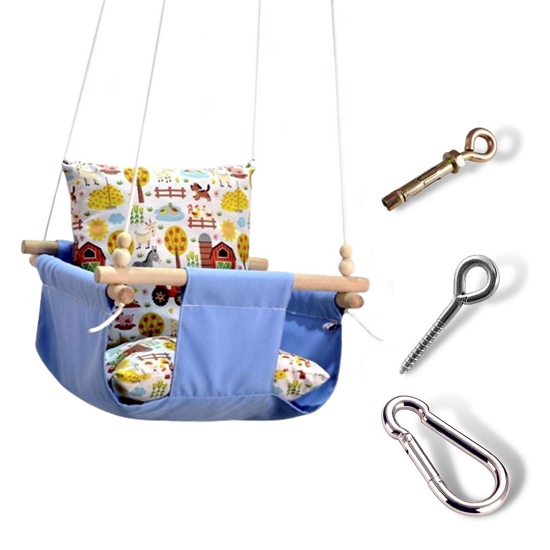 Дитяча гойдалка Infancy Весела ферма Блакитний (9673246)