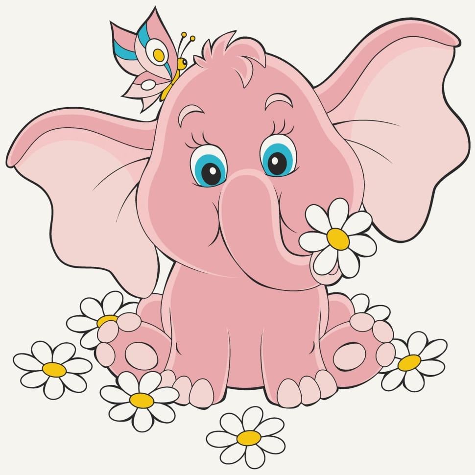 Картина по номерам ART CRAFT Розовый слоненок 30x30 см Разноцветный (PM-194-K-961)