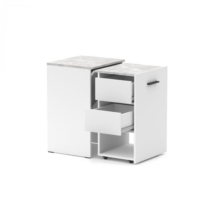 Стол-трансформер Knap Hobana Box 2 World 140х50х75 см Белый/Ателье светлый (S201020122) - фото 2 Стол-трансформер Knap Hobana Box 2 World 140х50х75 см Белый/Ателье светлый (S201020122) - фото 2