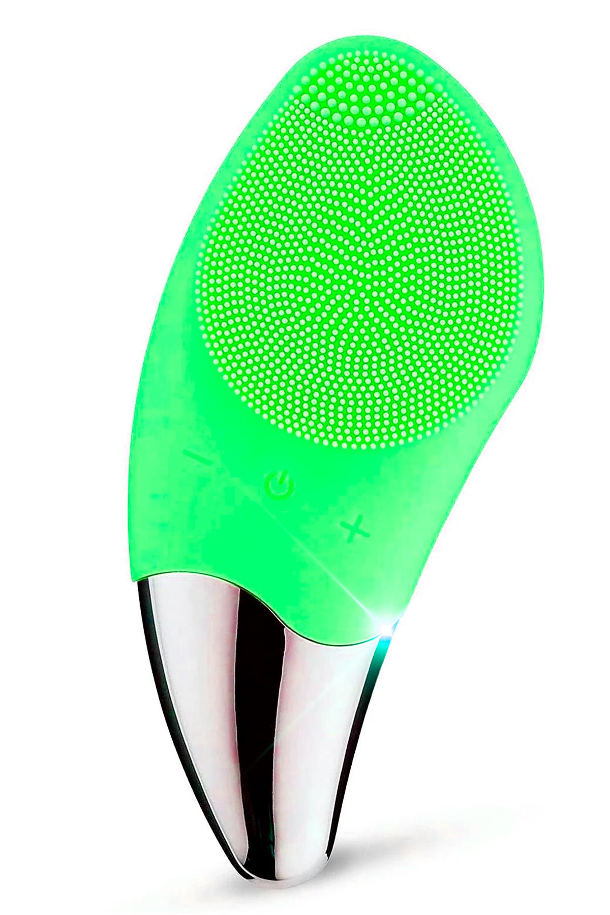Щетка-массажер для лица BRS ультразвуковая силиконовая Green (23447610)
