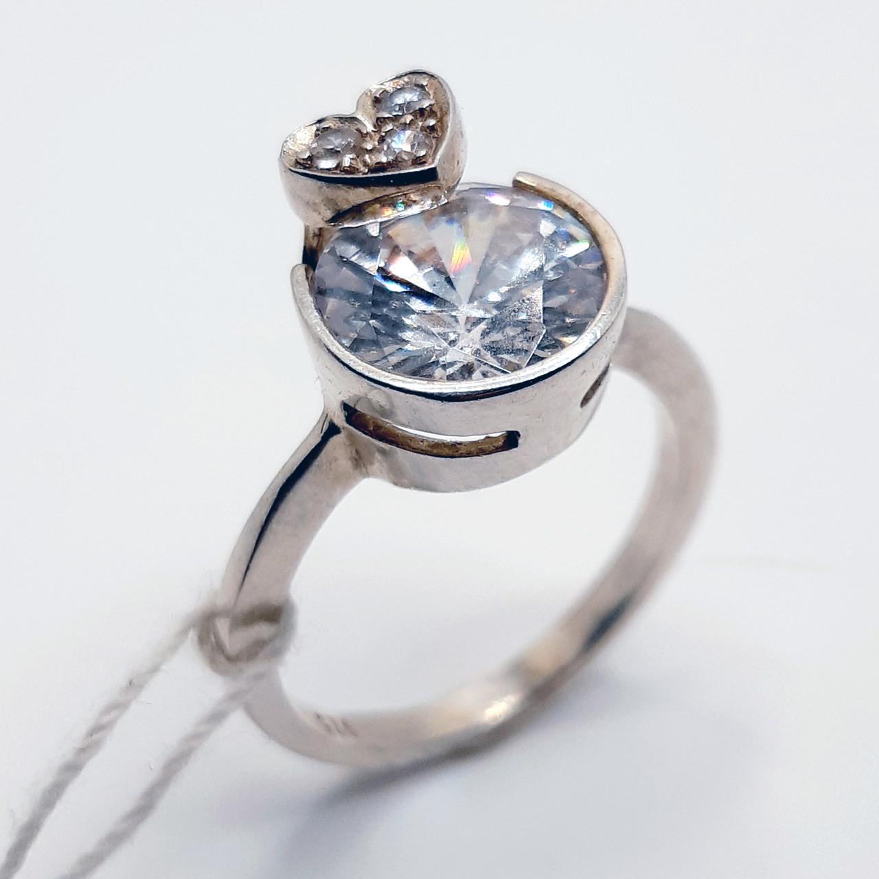 Кольцо серебро круг с сердечком 925° 5,22 г р. 18 (2279253267)