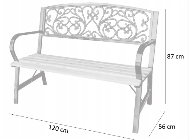 Лавка садова GardenLine MEB2934 - фото 4