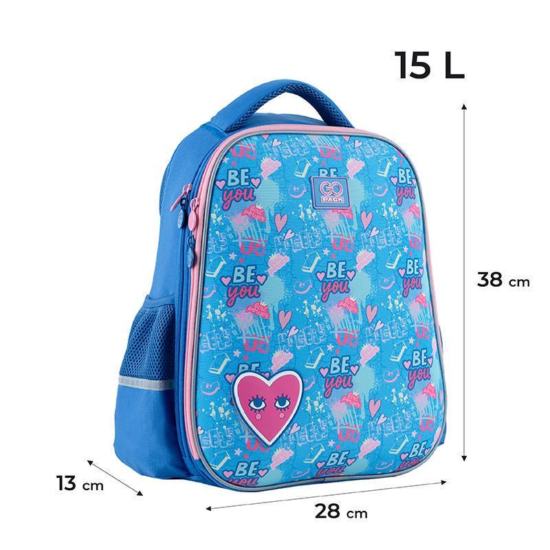 Рюкзак полукаркасный GoPack Education Be You 38x28x13 см 15 л Голубой (GO24-165M-4) - фото 4