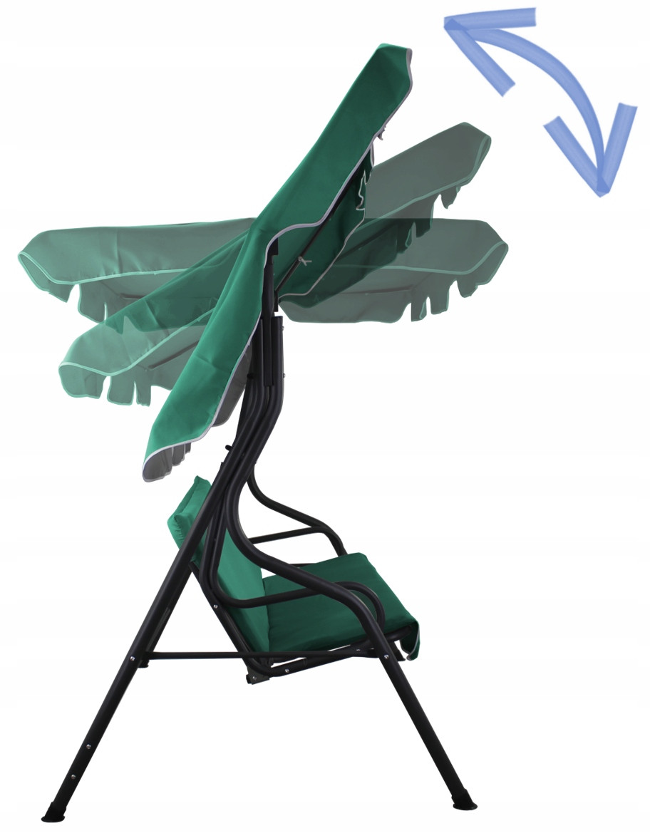 Садовые качели GardenLine VIP 170х110х153см Green (63ecfacc222710731d1ab6d2) - фото 4