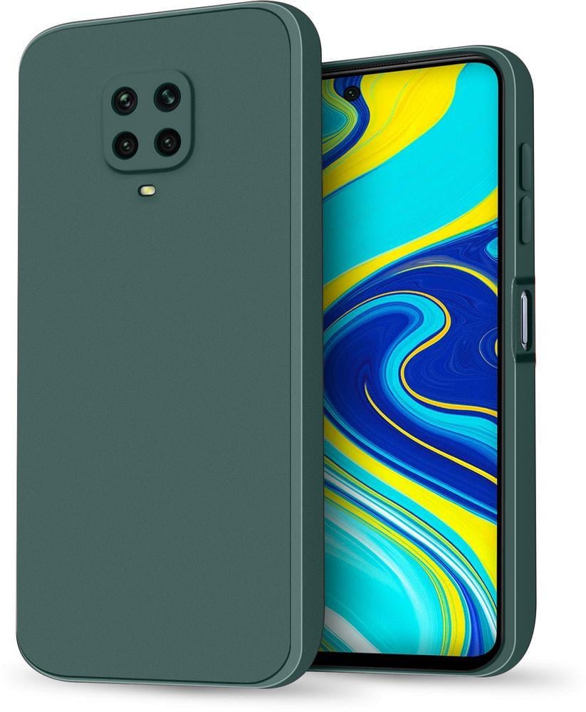 Силиконовый чехол HardCorner Xiaomi Redmi Note 9 Pro (с микрофиброй) Green (34866-08)