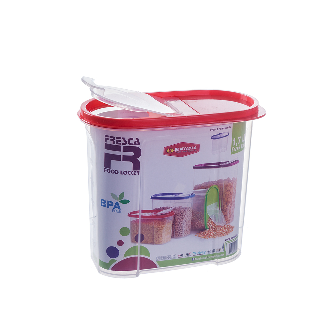 емкость для сыпучих продуктов Senyayla 1,7 л Коралловый (2757-ko)