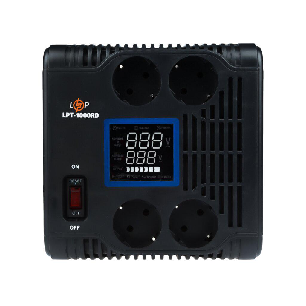 Стабилизатор напряжения релейный LogicPower LPT-1000RD 700 Вт 100-260V однофазный/LCD (24869060)
