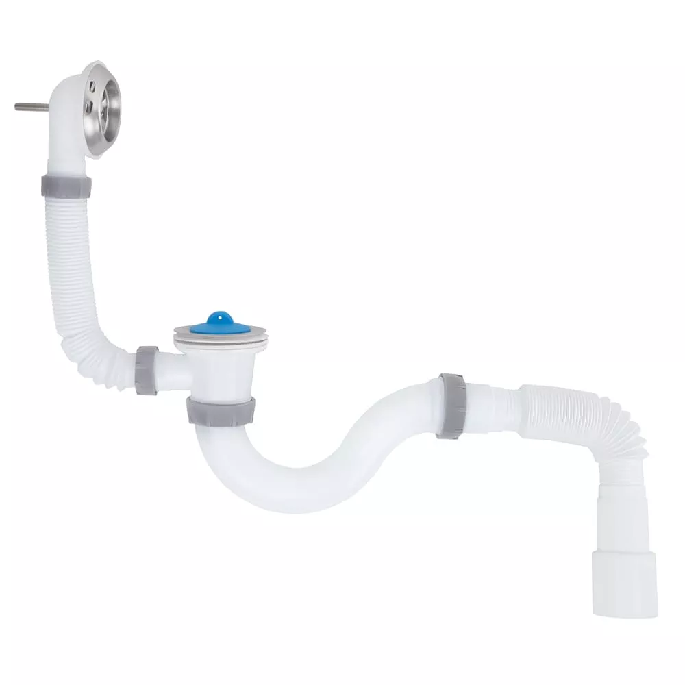 Сифон для ванны ITAL B1010 прямоточный с переливом 1 1/2"х40 гофротруба 40х40/50 мм (SQ-1048532)