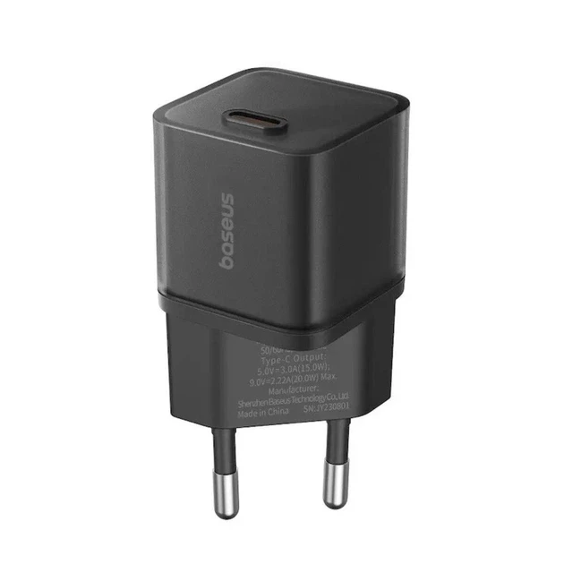Зарядное устройство сетевое BASEUS GaN5S Fast Charger 1Type-C 20W P10162503113-00 Black