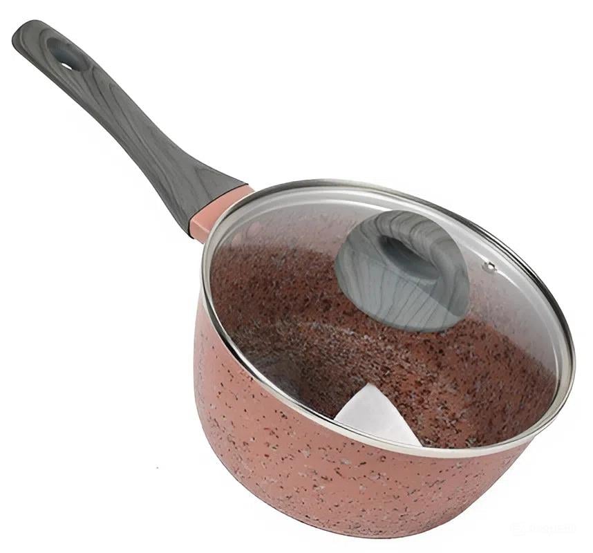 Сотейник з кришкою Granite литий алюміній з індукційним дном 1,3 л Red (30898)