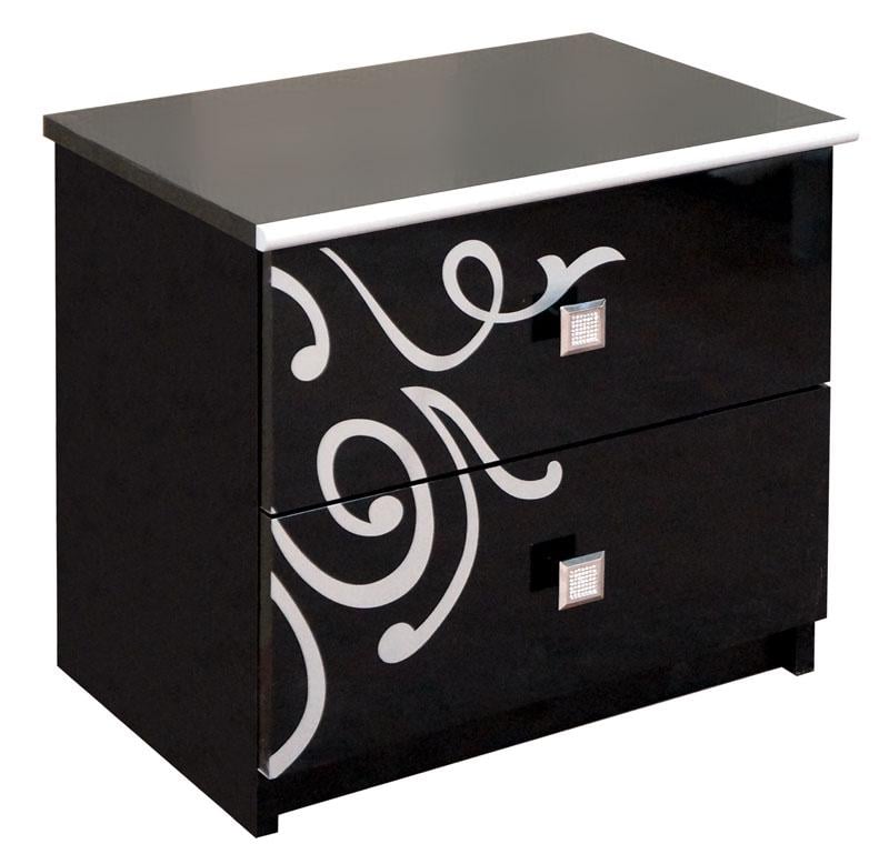 Тумба прикроватная Світ Меблів Фелиция Черный (12916345)
