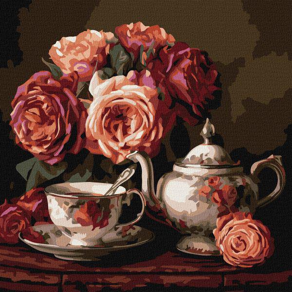 Картина за номерами Ideyka Троянди у темряві 40x40 см (Id-KHO3331)