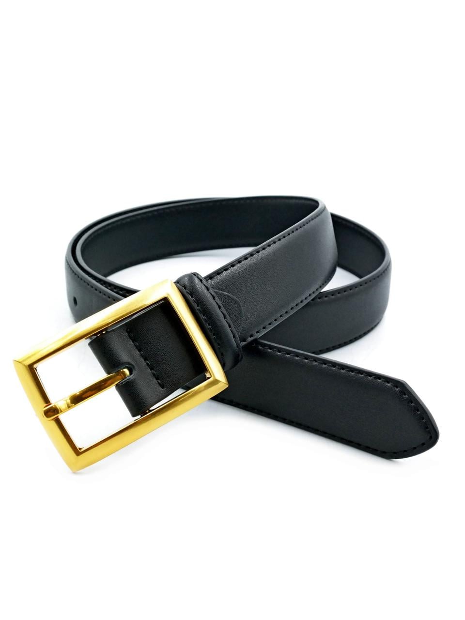 Ремень женский Weatro кожаный 2,8х105 см Черный (zhin-kit-28k-0096)