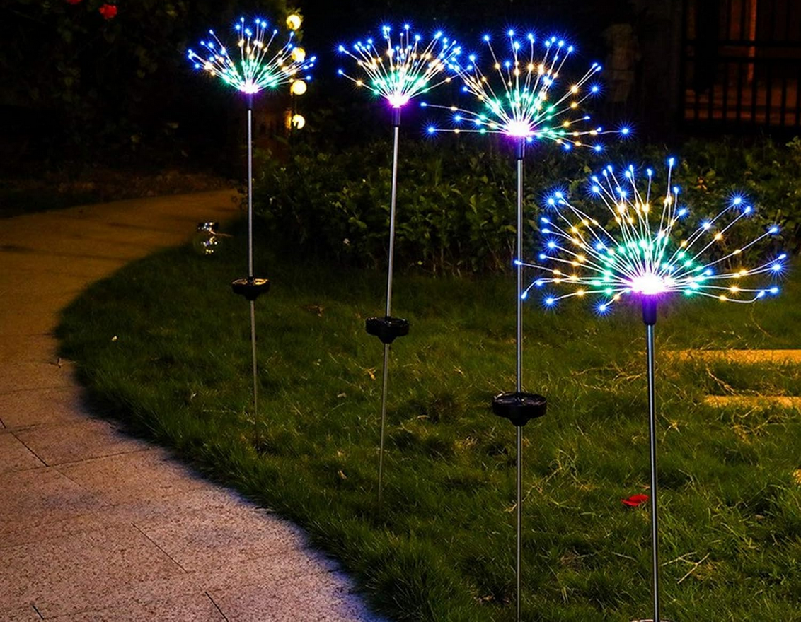 Солнечные фейерверки YOTOZU 4 шт. магия света для сада 120 LED RGB IP65 (2977464625)