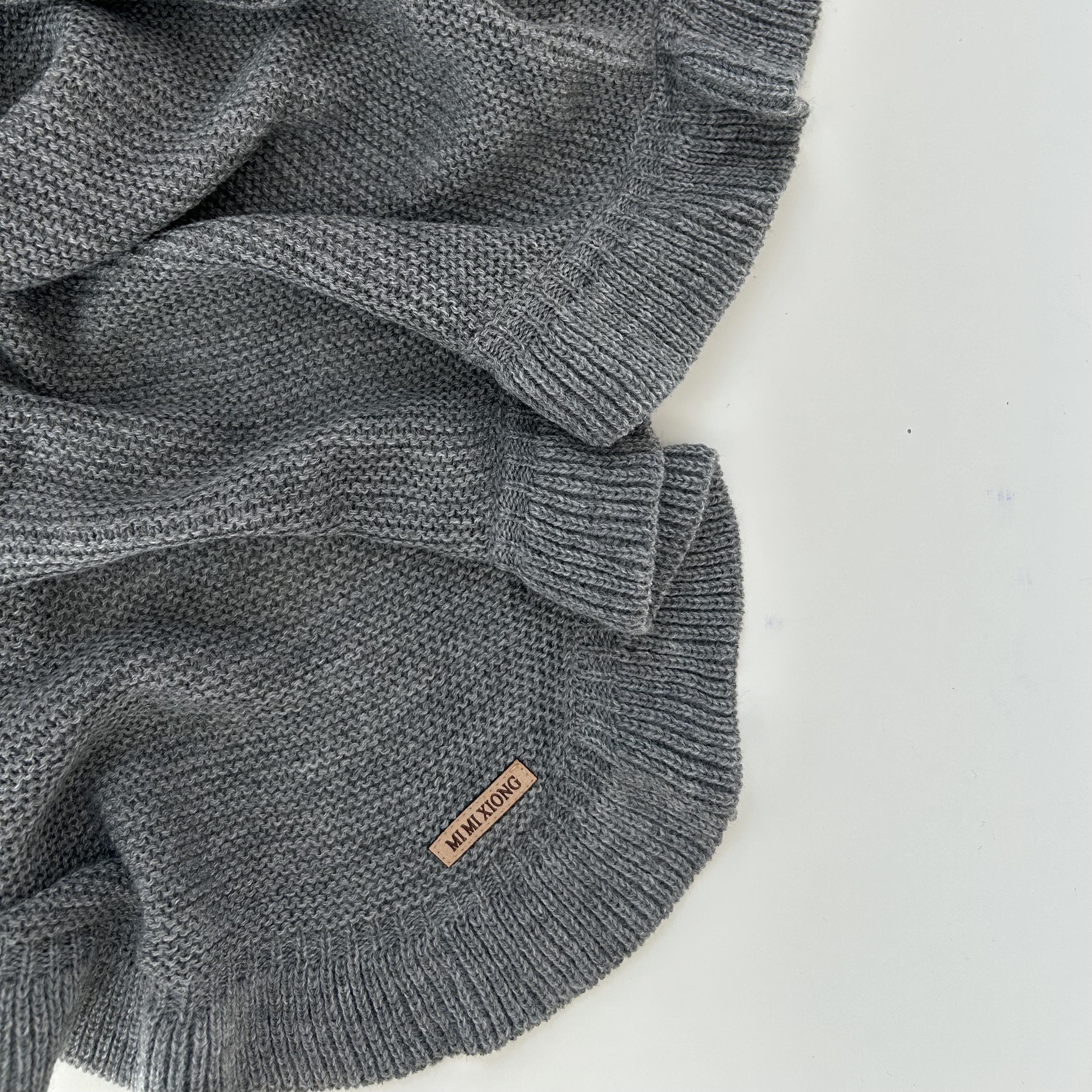 Плед в'язаний Баловень Gray - фото 1